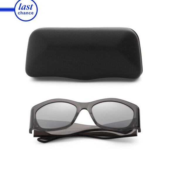 BALENCIAGA Grey/silver 56mm Square Sunglasses - Picture 1 of 2